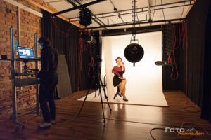 Model beim Wollshooting