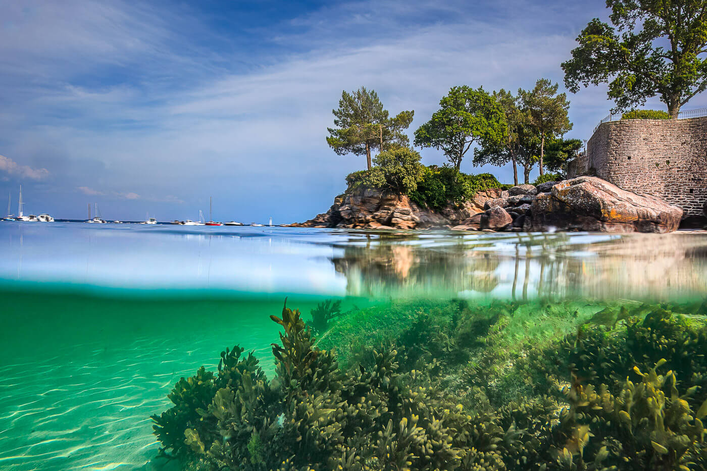 Splitlevelfoto von Viveza in der Bretagne