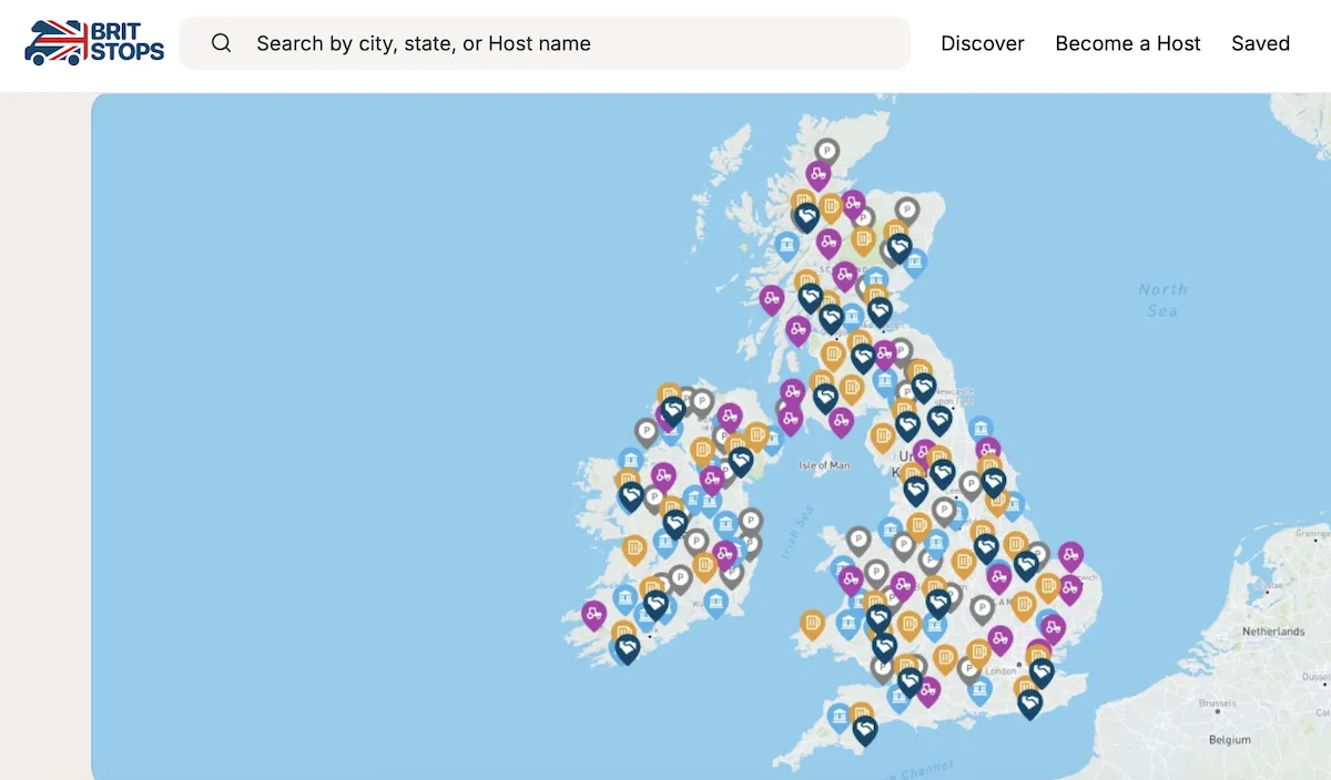 BritStopsKarte von England