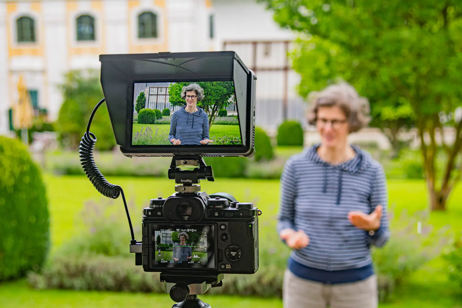 Filmen mit einem externen Kameramonitor